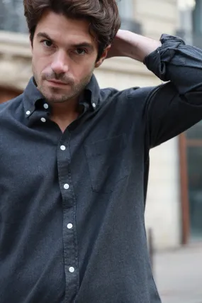 Chemise Clovis en Flanelle de coton - Anthracite